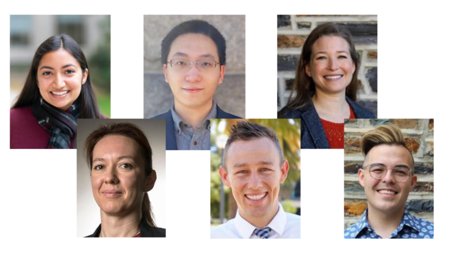 Image of six Duke faculty members, including Jessilyn Dunn, who were appointed Associate Directors to the Duke University Center for Computational and Digital Health Innovation